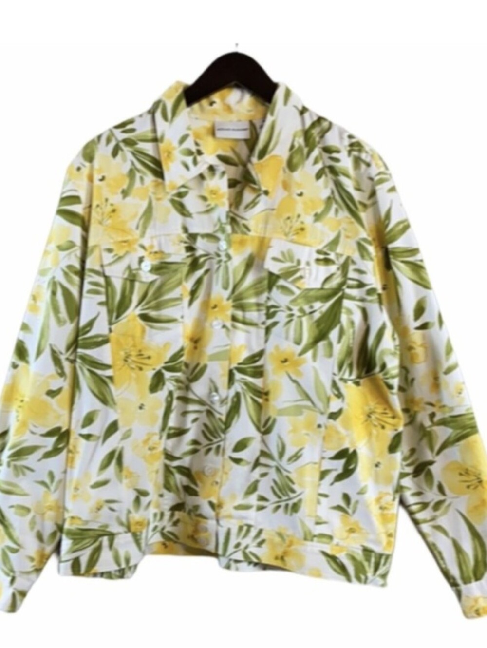 Alfred Dunner Floral Denim Jacket
